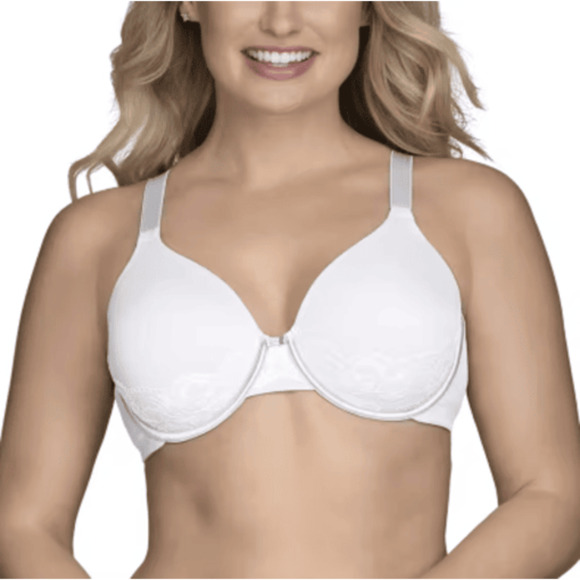 Vanity Fair Beauty Back White Full Figure Smoothing Underwire Bra Size 40C - Picture 1 of 5